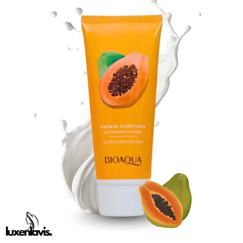 Papaya purifying face wash with moisturizing properties for radiant, clear skin.
