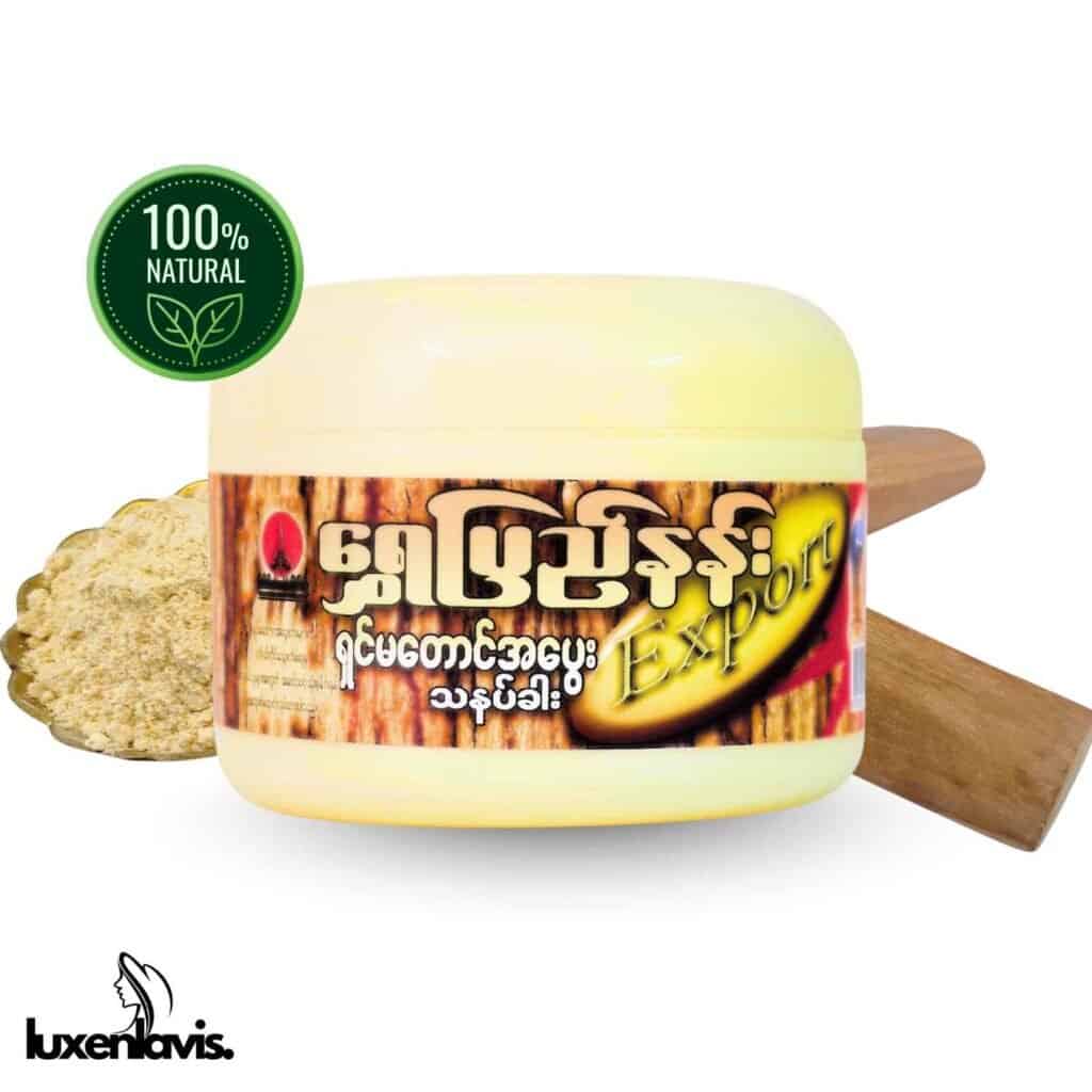 100% natural beeswax lip balm with wooden applicator, luxurious skincare by Luxenlavis.